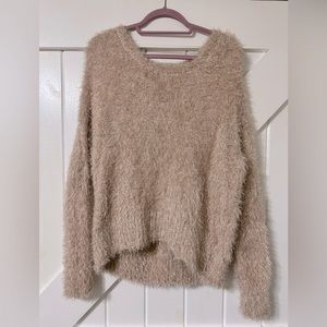 Rose gold/champagne medium fuzzy sweater